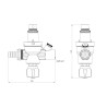 AFRISO Zawór do automatycznego napełniania instalacji FA 0,5÷3,0 bar GW G1/2" przyłącze do manometru 42405